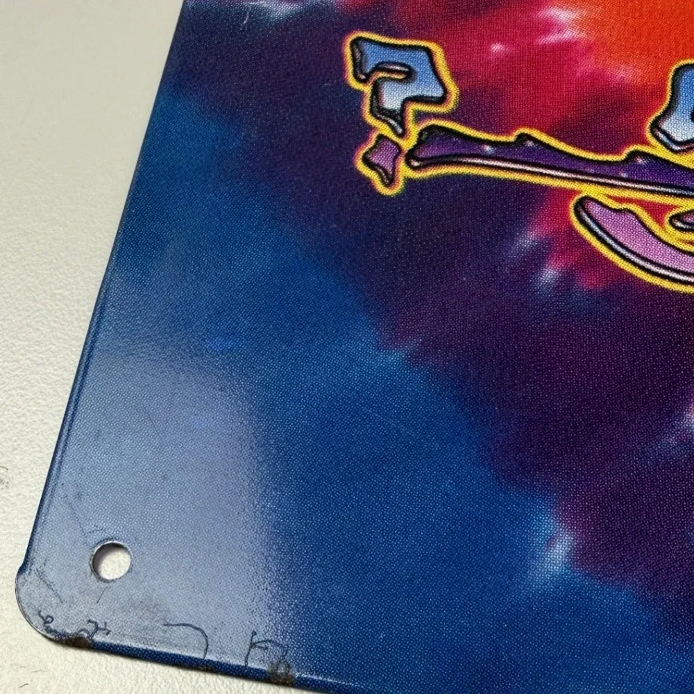 Vtg Grateful Dead Space Your Face Metal Sign 1998 Dancing‎ Bear Tie Dye Wall Art